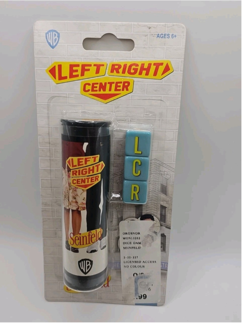 Seinfeld Left Right Center Monogram Dice Set Game New In Package